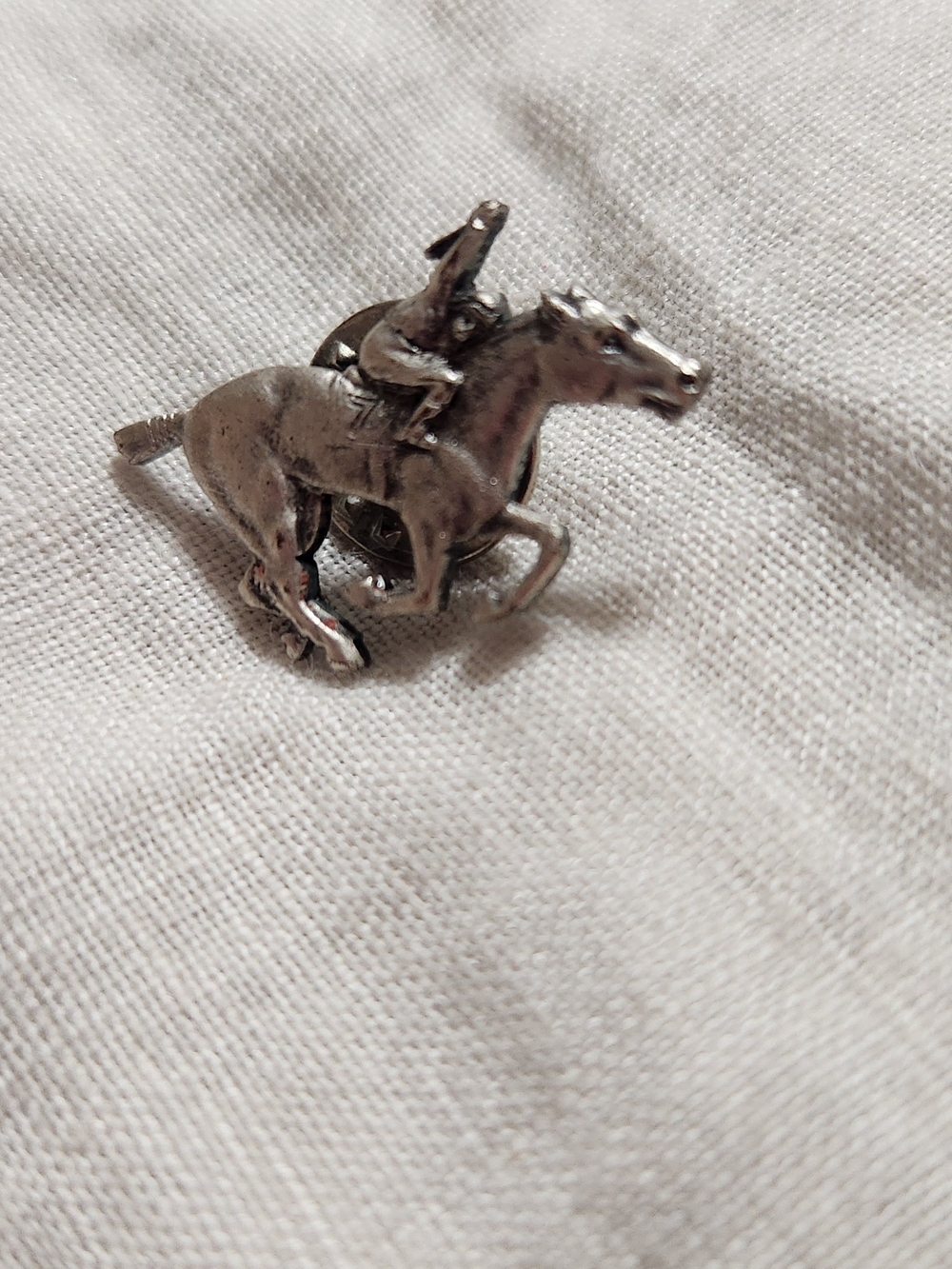 Silver Equestrian Horse & Jockey Brooch - Timeless Riding Accent